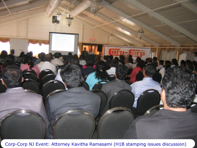 Corp-Corp.com NJ Event - Attorney Kavitha Ramasami (H1B stamping issues discussion)