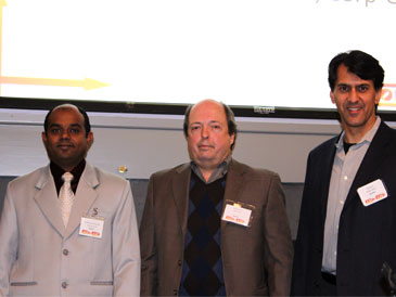 Prabakaran Murugaiah, Founder & CEO, Corp-Corp.com [Now TechFetch.com]; Justin Brown, VP, Indus Corporation; Raj Khera, CEO, MailerMailer.com