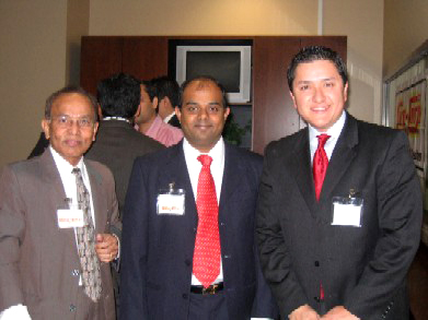 Santu Mullur,	Prabakaran Murugaiah, Freddy Vaca, Sr. VP, Pinnacle Global Resources, Inc
